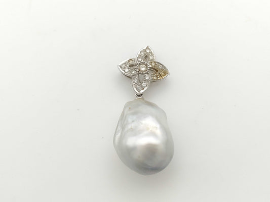 Pearl Diameter Approx. 15.2*21.4mm D0.22ct PT900 9.0g Pendant Top