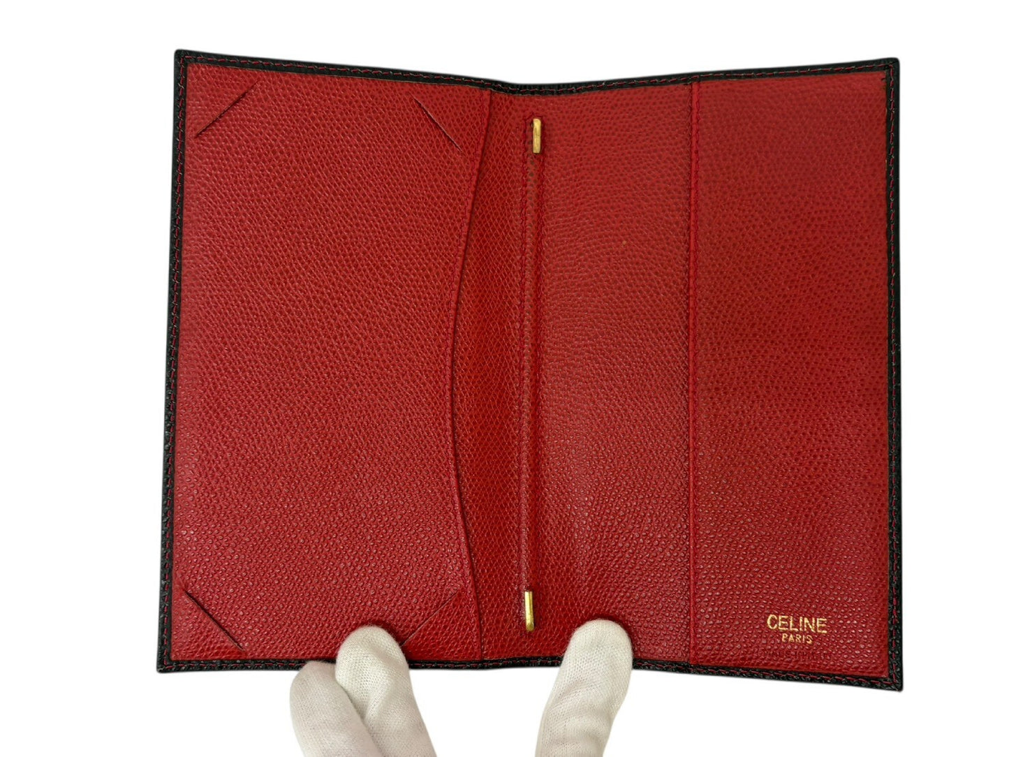 CELINE Black Leather Cover Notebook Cover