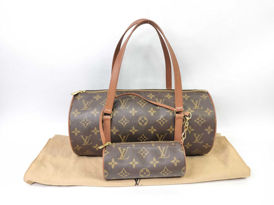 LOUIS VUITTON Monogram Louis Vuitton Monogram Old Papillon Handbag with Pouch