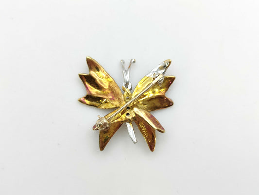 Tiffany&Co. Butterfly Motif Diamond 18K 4.2g Brooch