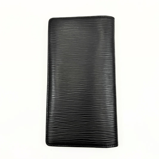 LOUIS VUITTON Epi Leather Portefeuille Brazza Noir M60622 Wallet