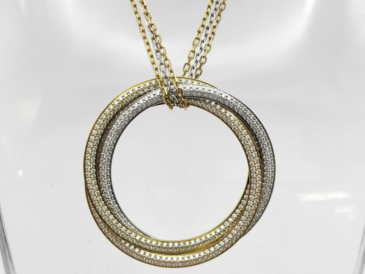 Cartier Trinity Full Diamond 750 30.2g Necklace