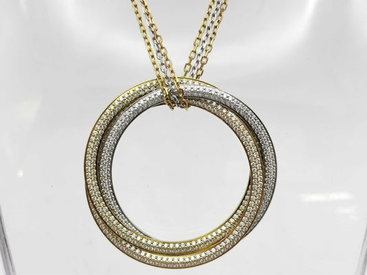 Cartier Trinity Full Diamond 750 30.2g Necklace