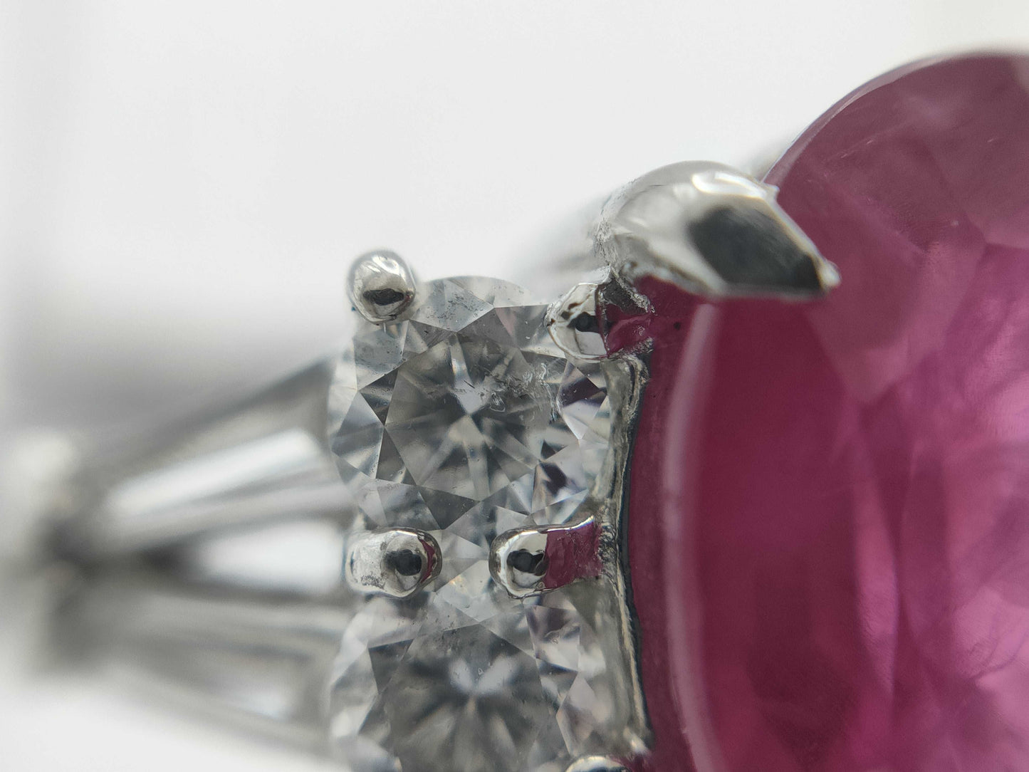 R2.32ct D0.46ct PT900 5.8g Ring