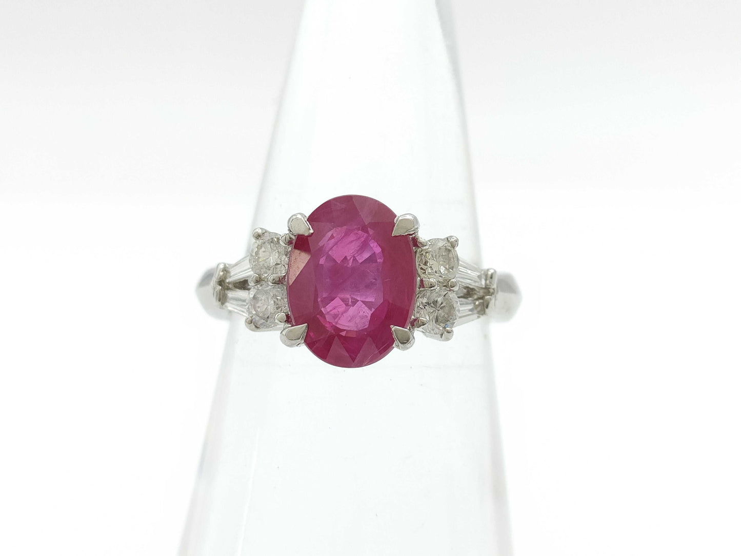 R2.32ct D0.46ct PT900 5.8g Ring