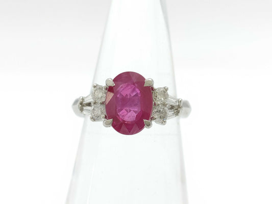 R2.32ct D0.46ct PT900 5.8g Ring