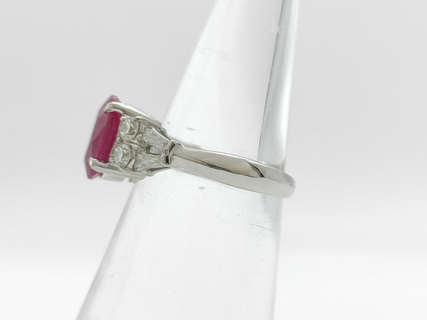 R2.32ct D0.46ct PT900 5.8g Ring