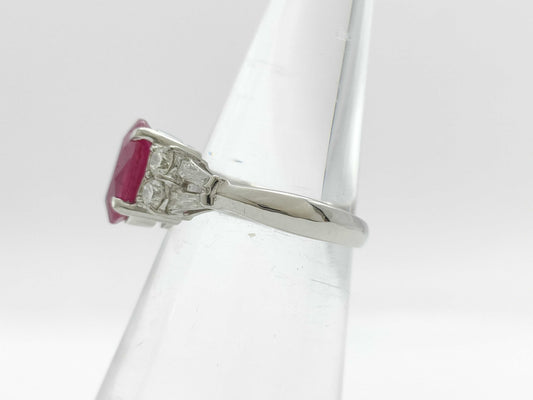 R2.32ct D0.46ct PT900 5.8g Ring