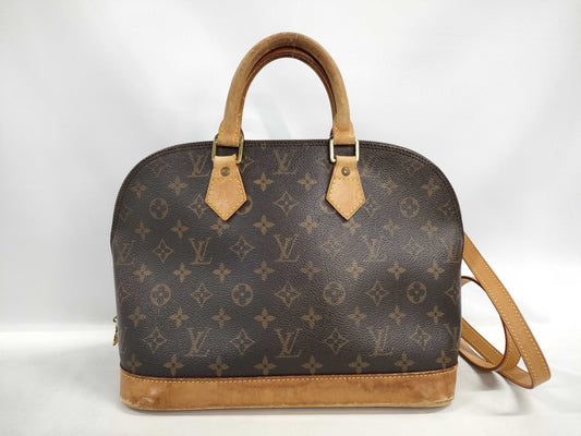 LOUIS VUITTON Monogram Alma Boston Bag with Strap BA0958