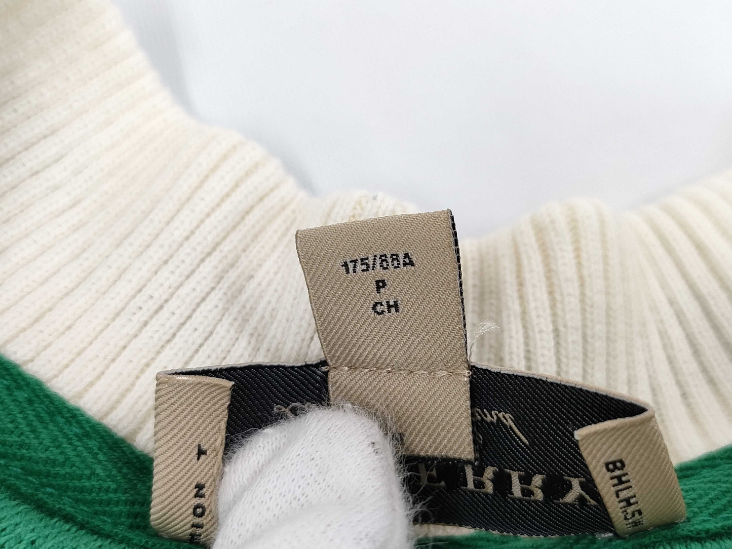 BURBERRY Terry V-neck shirt, size S, tops