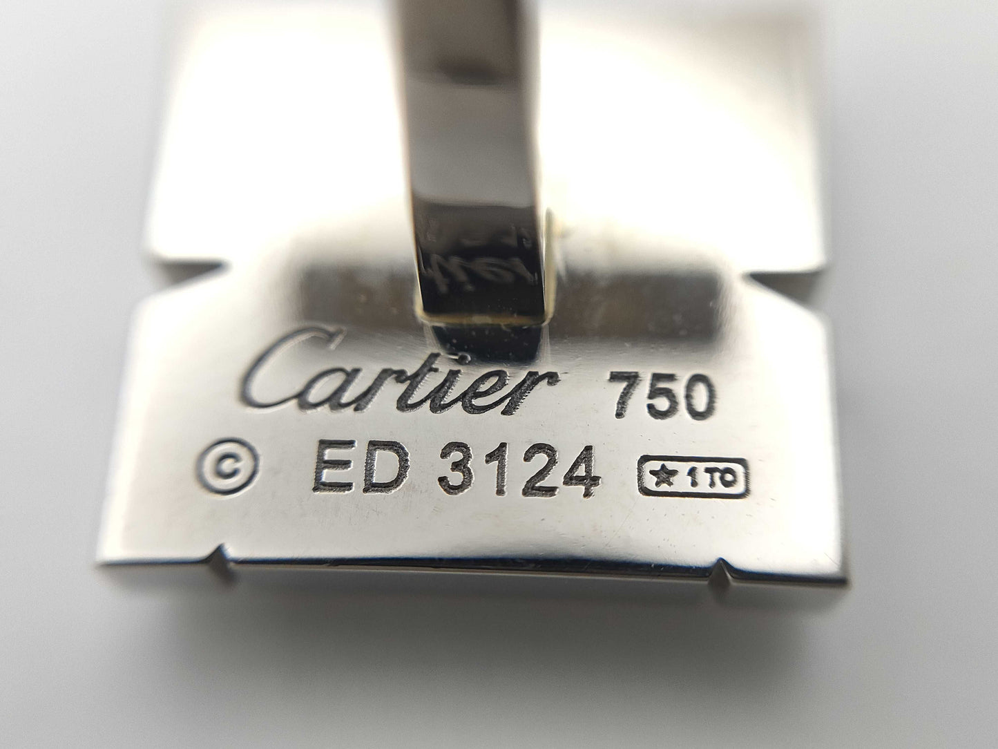 Cartier Tank Francaise WG 750 22.4g Tie Pin Cuffs