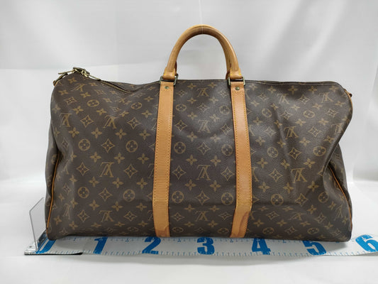 LOUIS VUITTON Monogram Keepall 55 Bandouliere Boston Bag