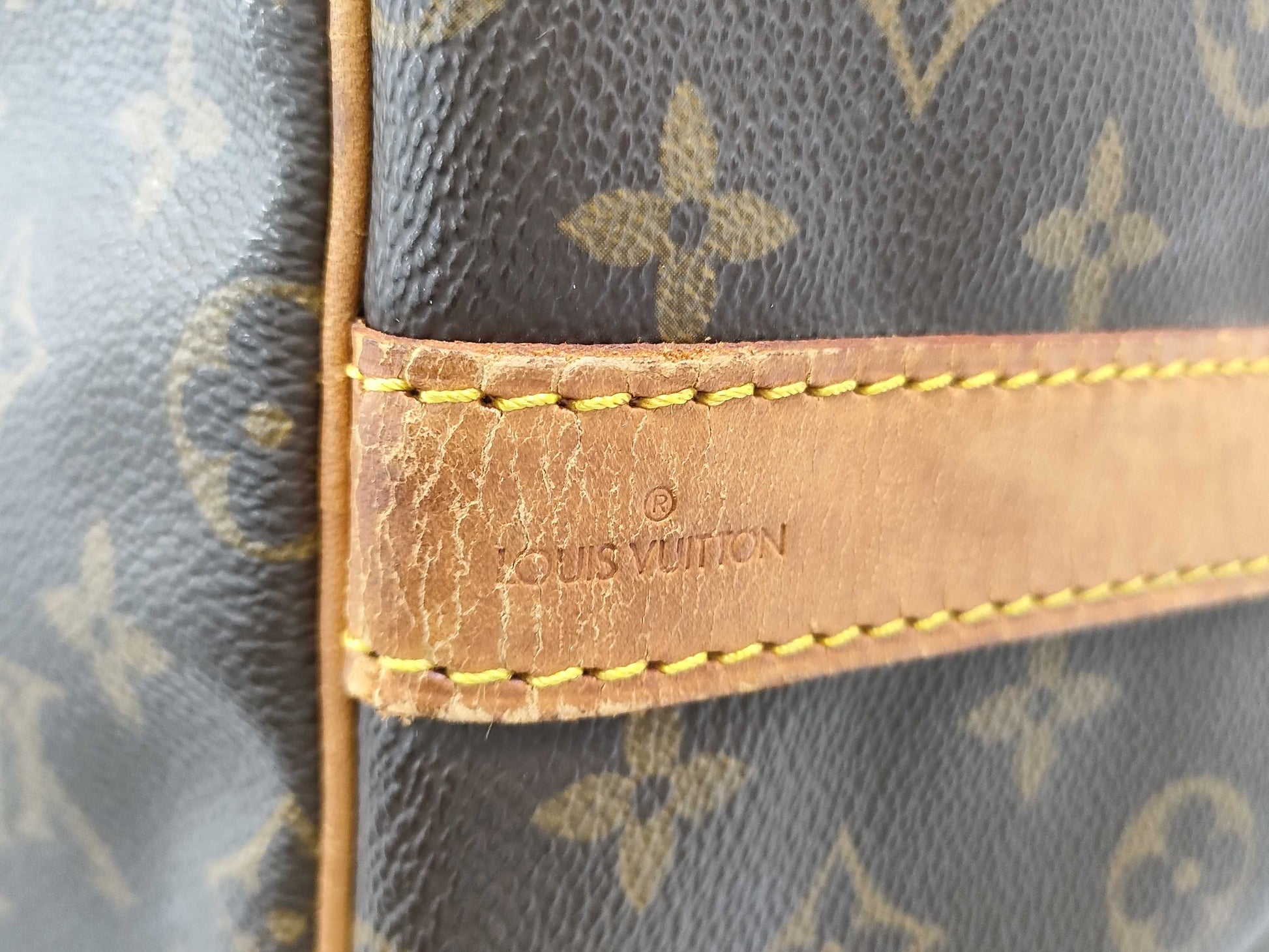 LOUIS VUITTON Monogram Keepall 55 Bandouliere Boston Bag