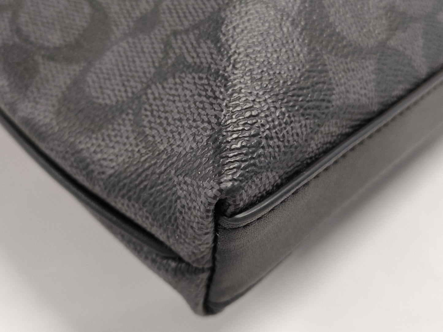 COACH Signature Pattern Black Shoulder Bag
