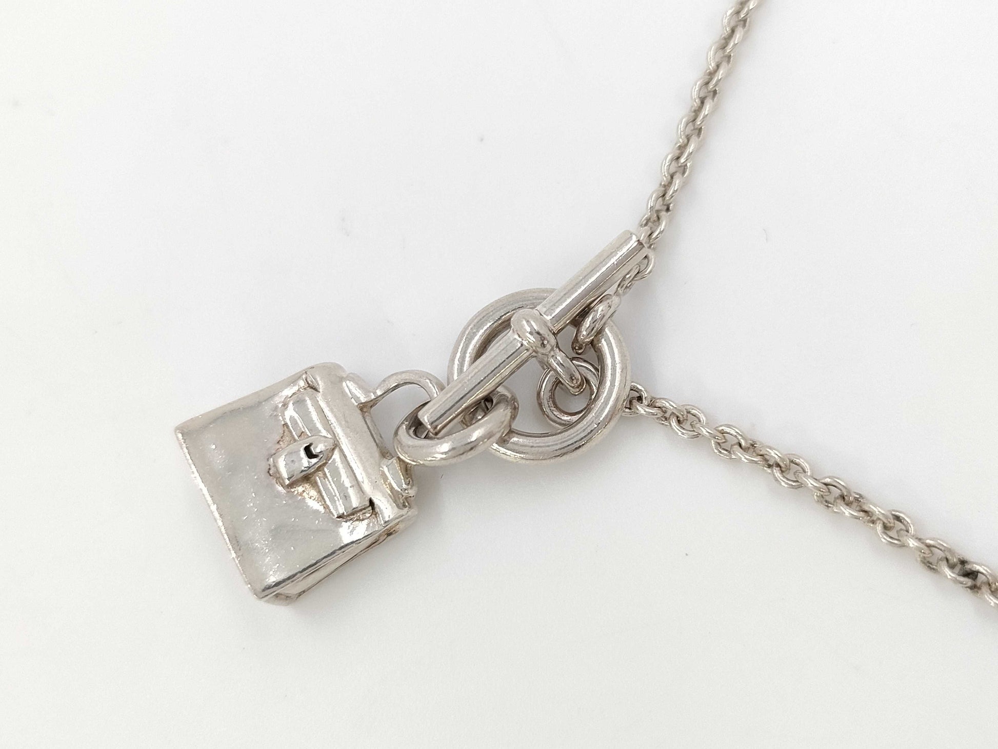 HERMES Amulet Kelly Charm 925 Pendant Necklace Necklace