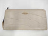 COACH Long Wallet Croco-style Embossed Leather White Wallet