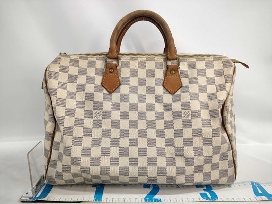 LOUIS VUITTON Damier Azur Speedy 35 DU4009 Boston Bag