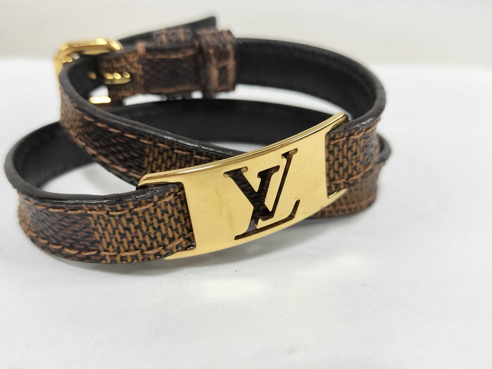 LOUIS VUITTON Monogram Damier Sign It Bracelet M6623 Bracelet Bracelet Bangle
