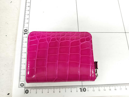 LOUIS VUITTON Crocodile Brilliant Zippy Coin Purse N96512 Rose Fuchsia Coin Case