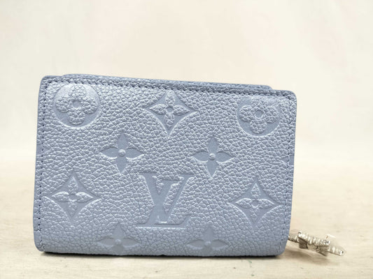 LOUIS VUITTON Monogram Empreinte Portefeuille Claire M26515 RFID Blue Frost Wallet