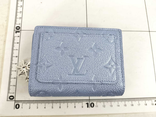 LOUIS VUITTON Monogram Empreinte Portefeuille Claire M26515 RFID Blue Frost Wallet