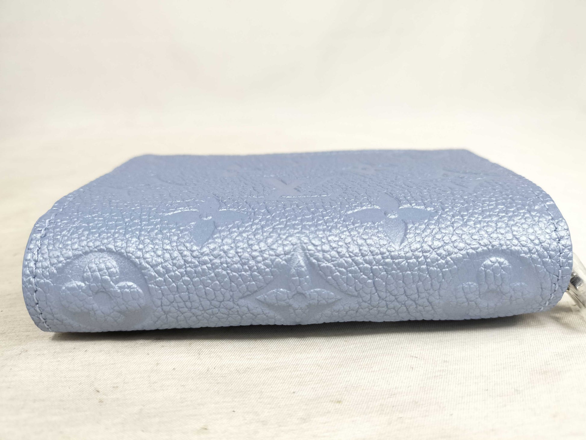 LOUIS VUITTON Monogram Empreinte Portefeuille Claire M26515 RFID Blue Frost Wallet