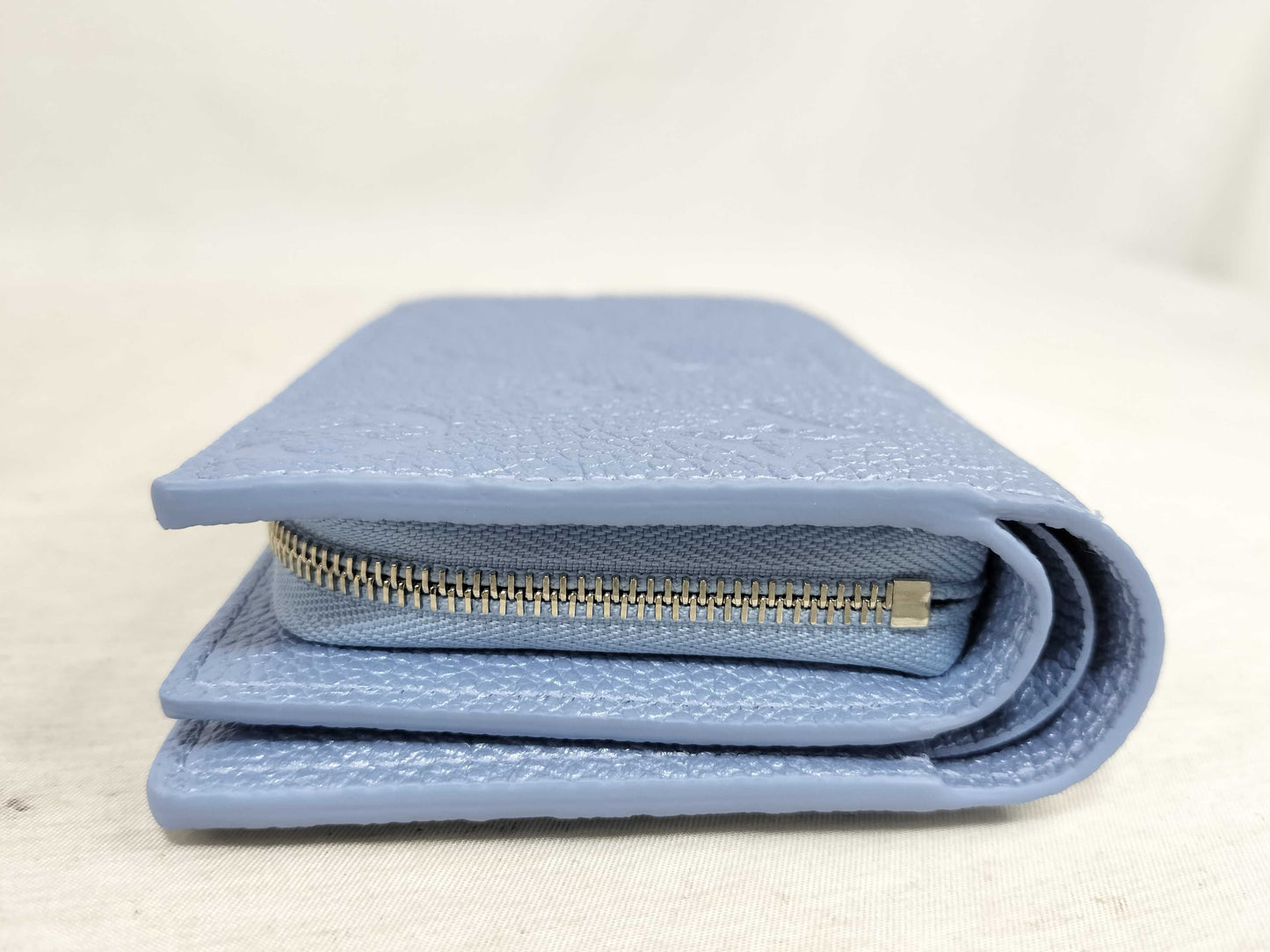 LOUIS VUITTON Monogram Empreinte Portefeuille Claire M26515 RFID Blue Frost Wallet