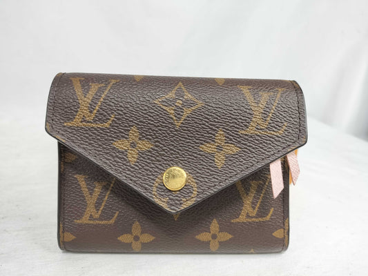 LOUIS VUITTON Monogram Portefeuille Victorine M62360 Rose Ballerine Wallet