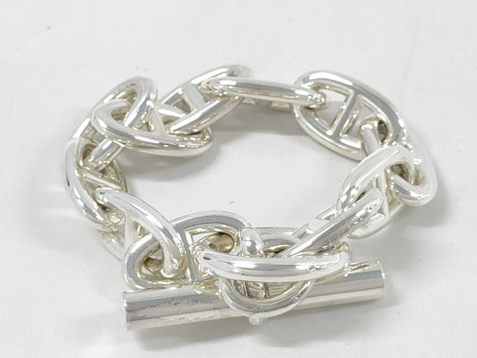 HERMES Chaine d'Ancre GM 11-link bracelet/bangle in SV925, 64.2g
