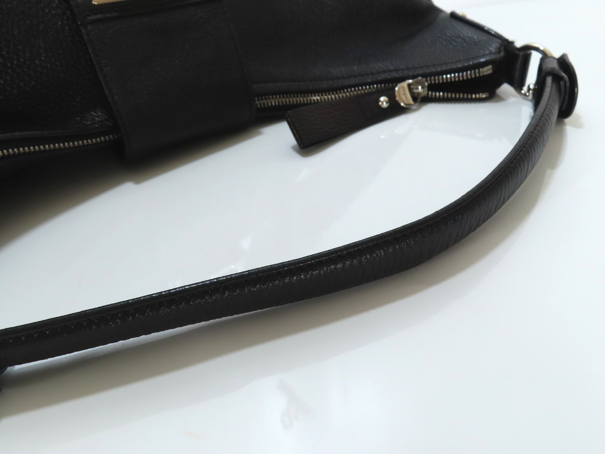 Salvatore Ferragamo Gancini Leather Shoulder Bag