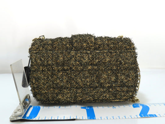 Dior New Rock Tweed Leather Chain Shoulder Bag