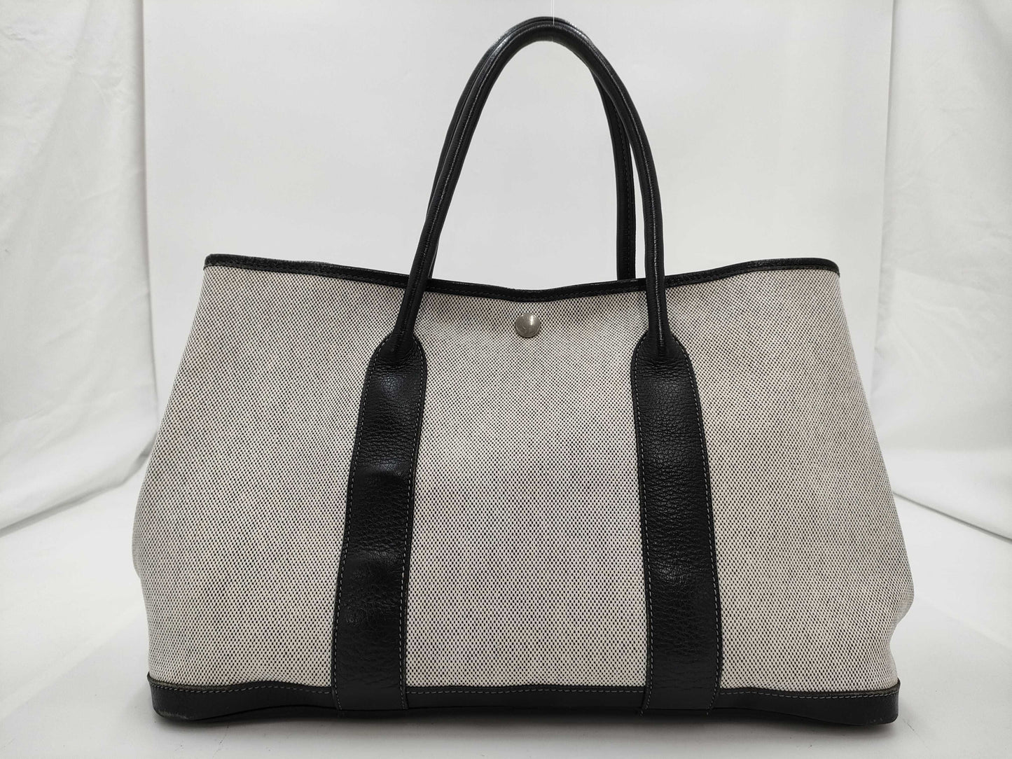 HERMES HERMES Garden Party Tote Bag PM Grey Toi Ash Tote Bag