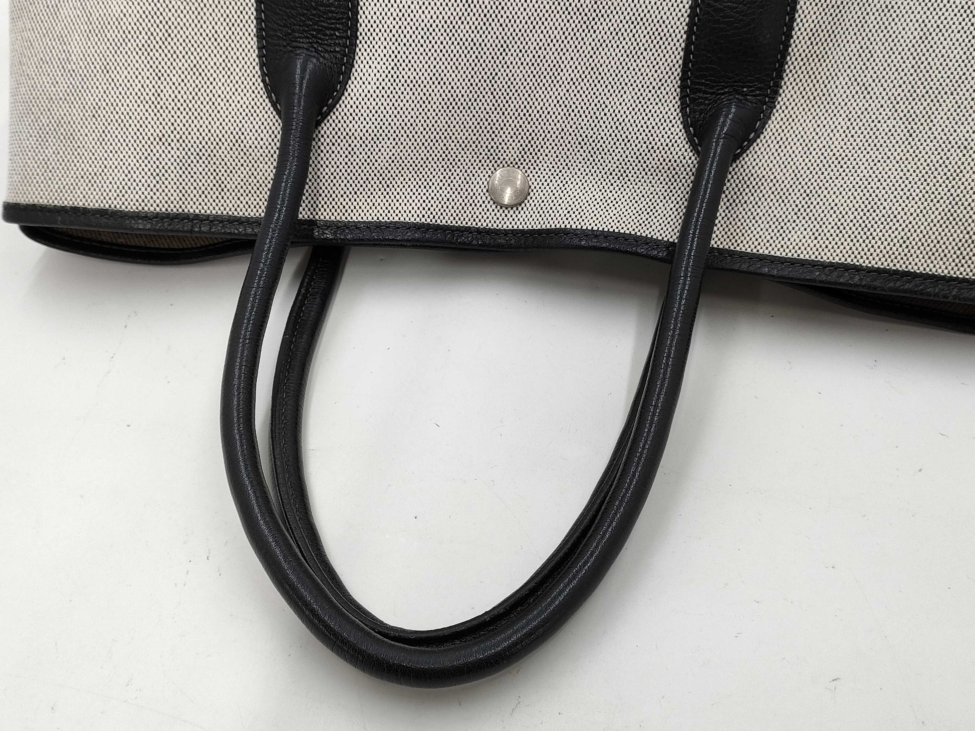 HERMES HERMES Garden Party Tote Bag PM Grey Toi Ash Tote Bag
