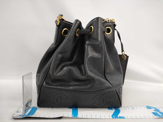 CHANEL Drawstring Caviar Skin Shoulder Bag, No. 4