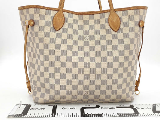 LOUIS VUITTON Damier Azur Neverfull MM Tote Bag N40604 SP0160