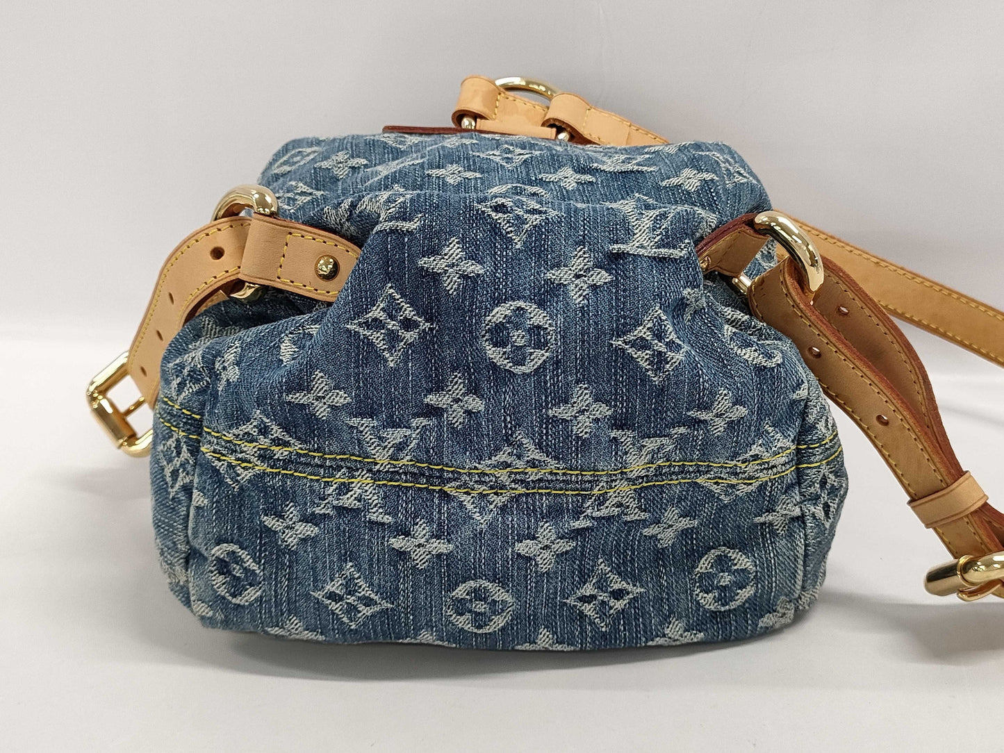 LOUIS VUITTON Monogram Denim Sac Ado PM Backpack M95057 CA0066