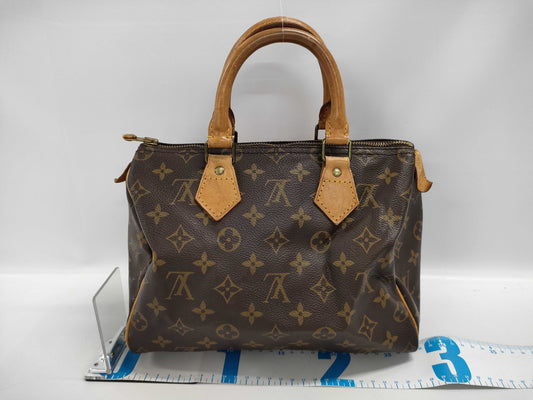 LOUIS VUITTON Speedy 25 M41528 MI9001 Canvas/Leather Brown Monogram Handbag