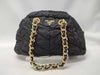 PRADA Chain Handbag Black Gathered Handbag