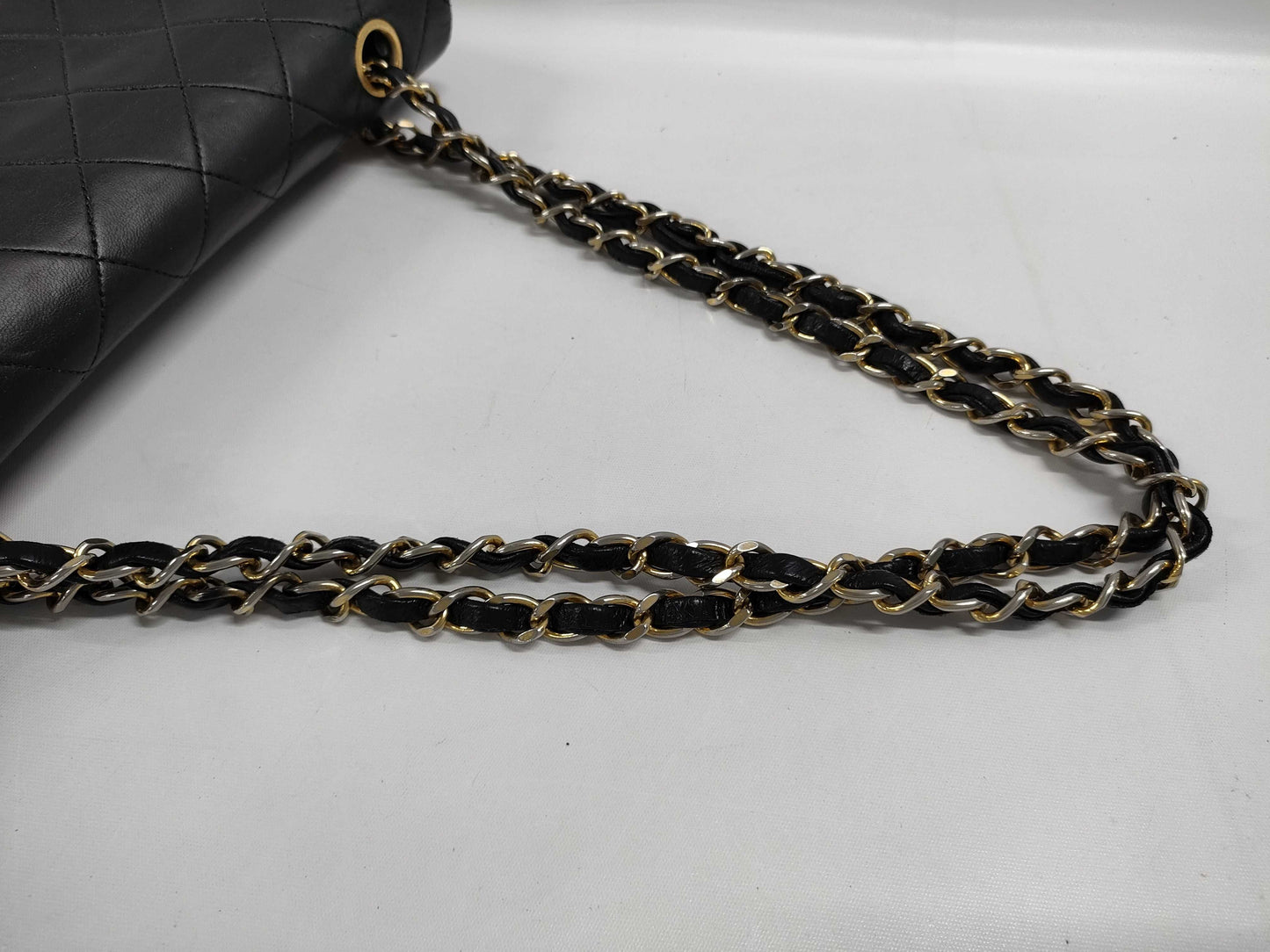 CHANEL Matelasse Double Flap Shoulder Bag with Sticker and Card