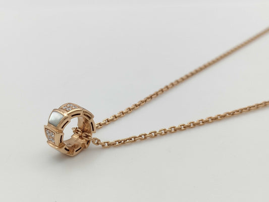 BVLGARI Serpenti Viper Shell Diamond PG Au750 11.2g Necklace