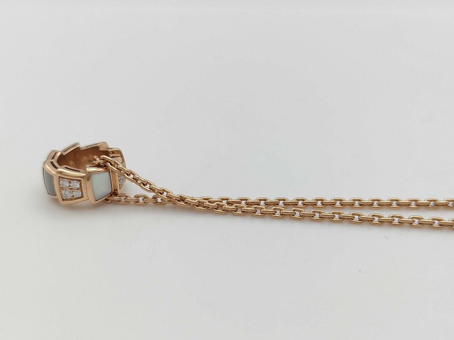 BVLGARI Serpenti Viper Shell Diamond PG Au750 11.2g Necklace