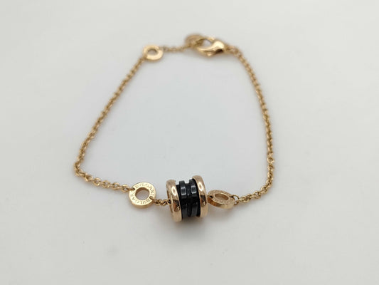 BVLGARI Bezero One Element SM Black Sera PG Au750 6.6g Bracelet Bangle