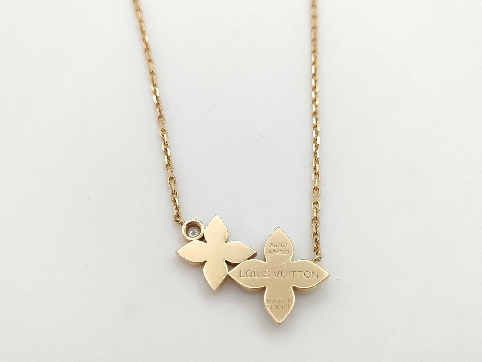 LOUIS VUITTON Star Blossom Diamond PG Au750 6.5g Necklace