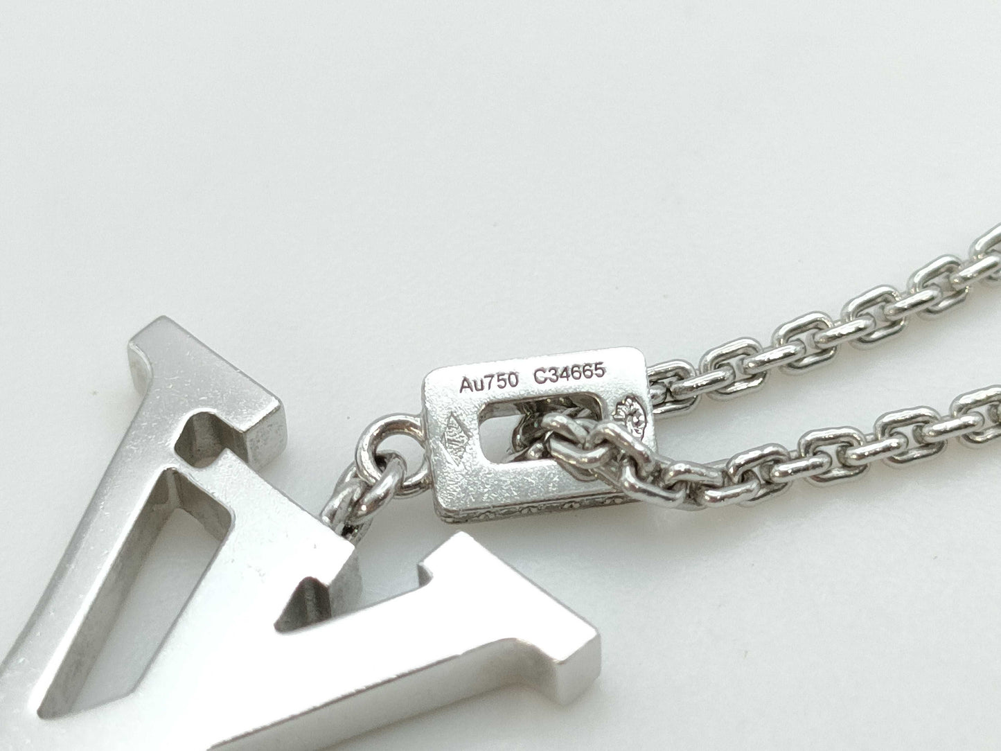 LOUIS VUITTON Pandant Tiff Diamond WG Au750 11.0g Necklace