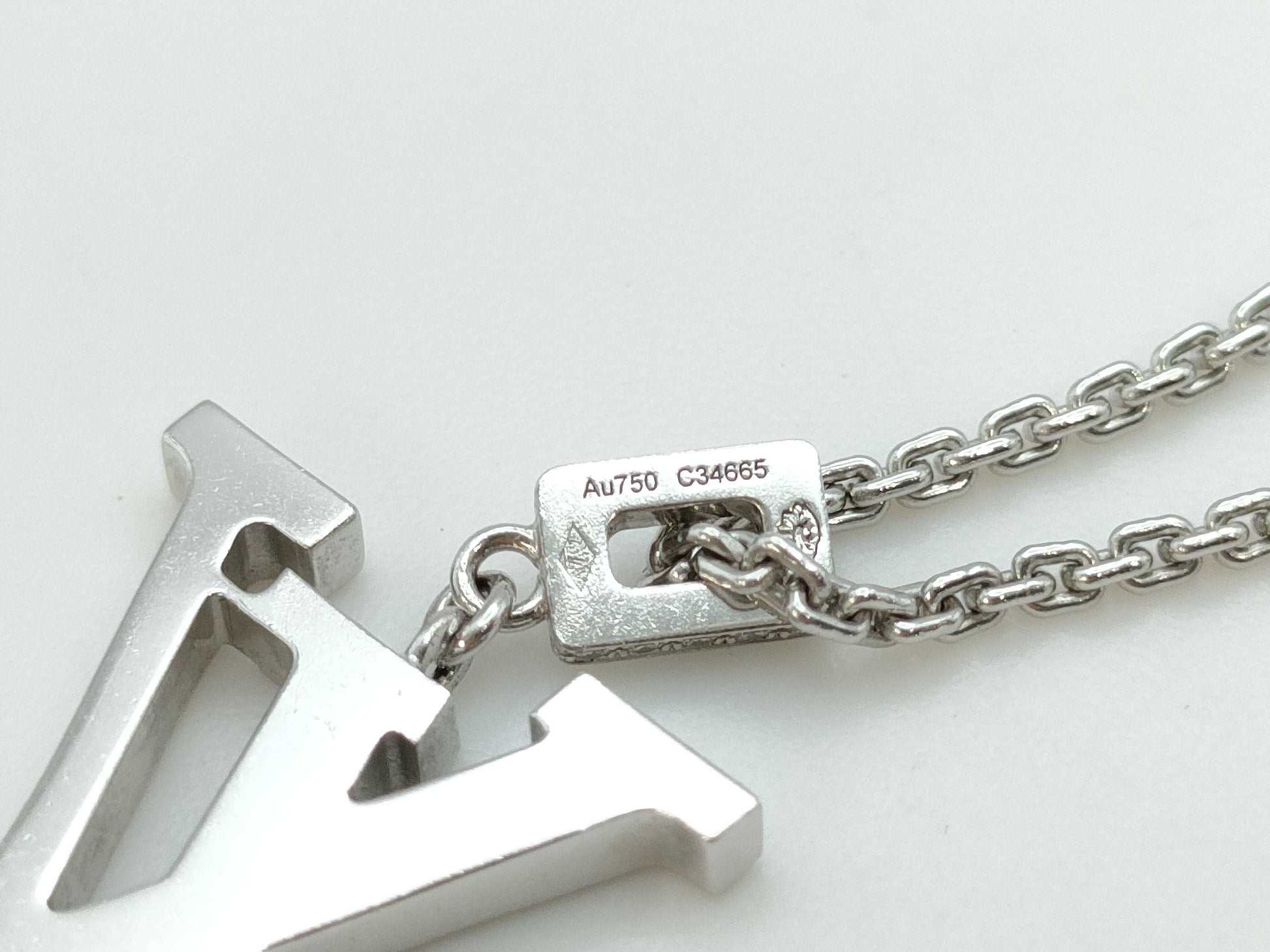LOUIS VUITTON Pandant Tiff Diamond WG Au750 11.0g Necklace