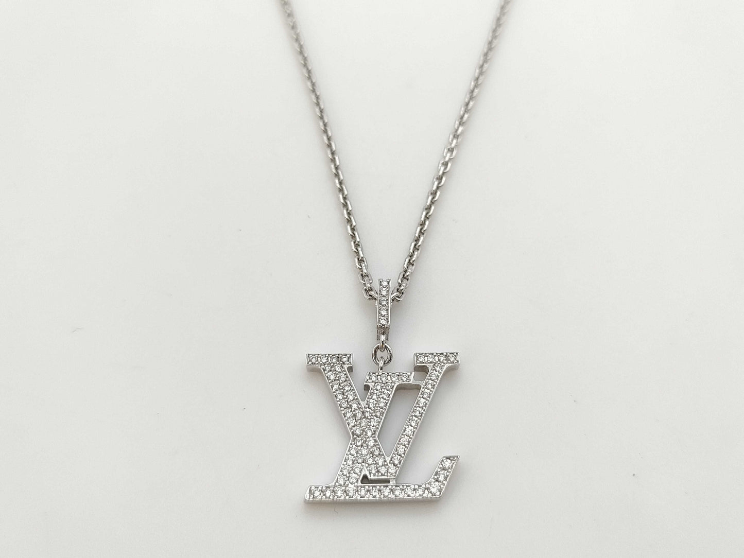 LOUIS VUITTON Pandant Tiff Diamond WG Au750 11.0g Necklace