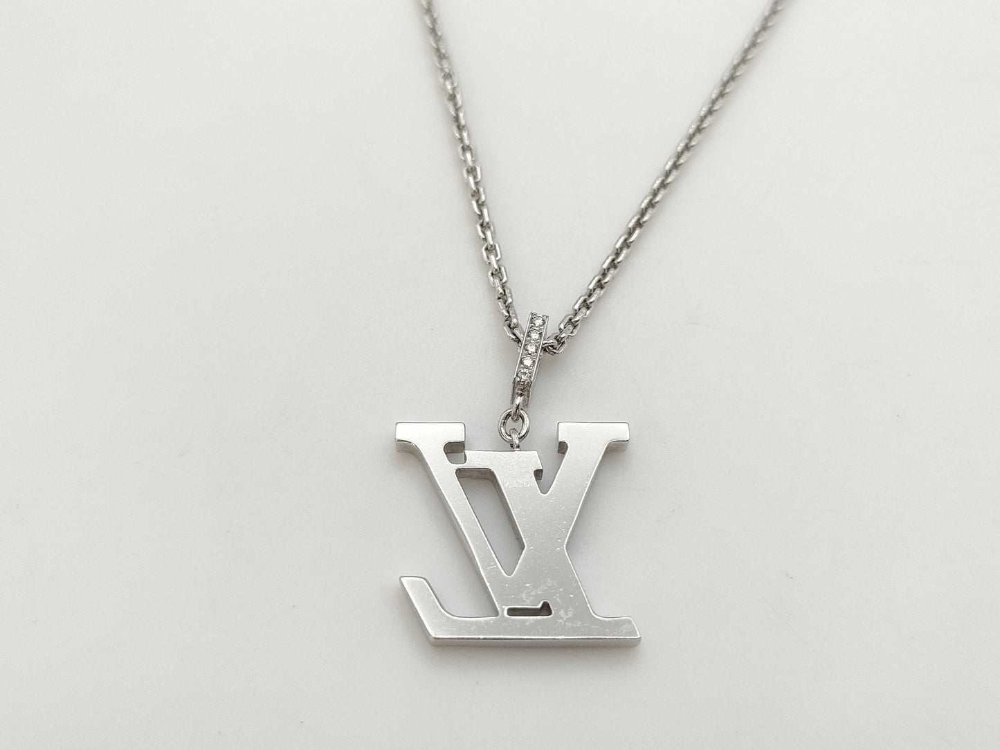 LOUIS VUITTON Pandant Tiff Diamond WG Au750 11.0g Necklace