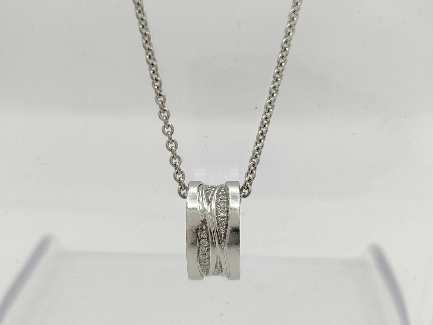BVLGARI Bezero One Legend Diamond WG Au750 13.5g Necklace