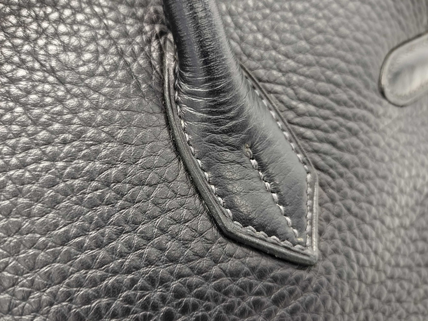 HERMES Taurillon Birkin 35 Blue Indigo with Sterling Silver Hardware and G Stamp