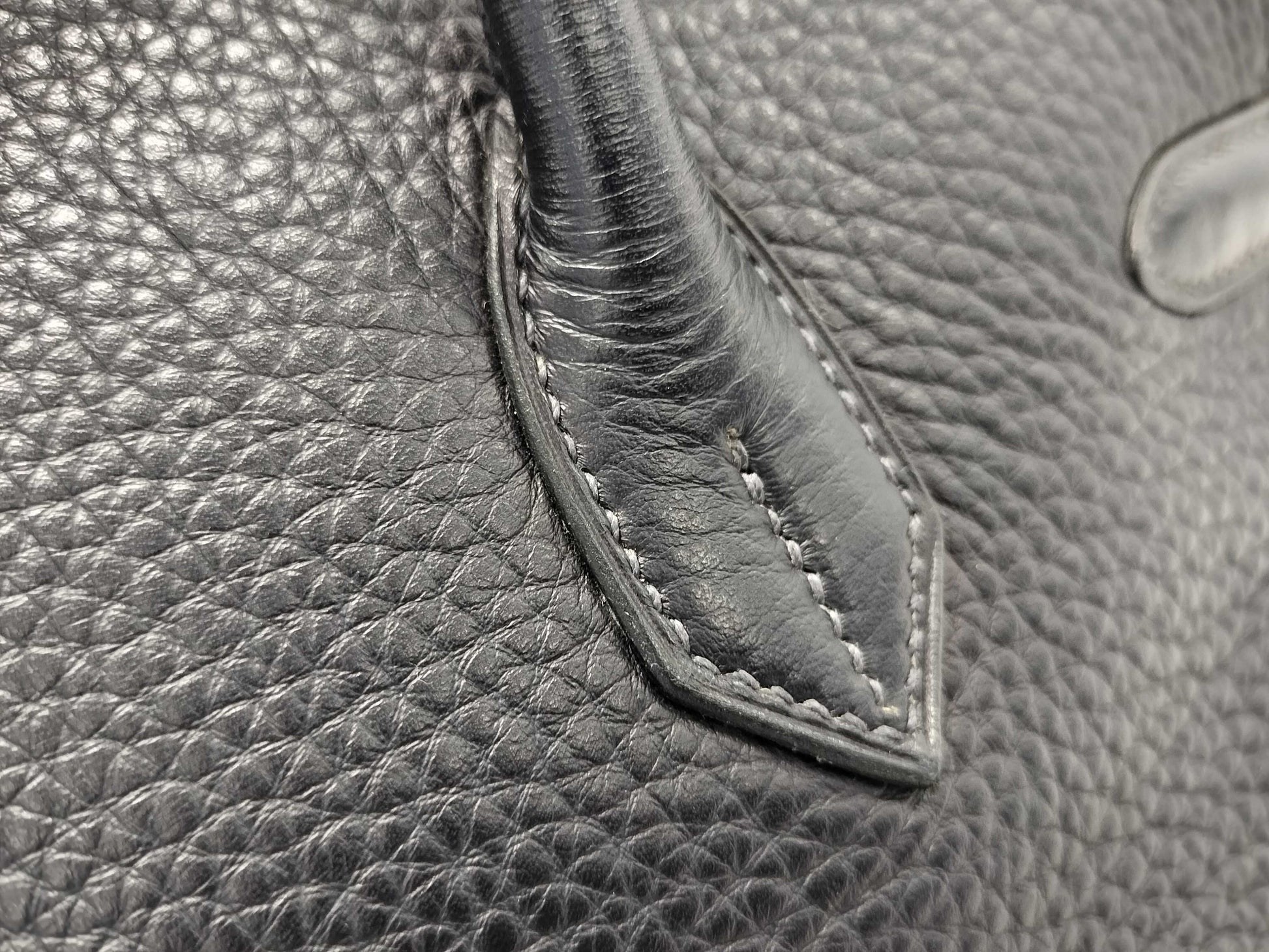 HERMES Taurillon Birkin 35 Blue Indigo with Sterling Silver Hardware and G Stamp